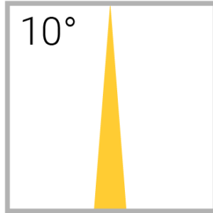 4) Beam (Projection) Angle 10 deg